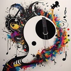 music background with guitar