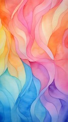 b'Colorful watercolor painting with a flowing pattern'