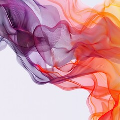 Colorful abstract painting with a white background. - obrazy, fototapety, plakaty