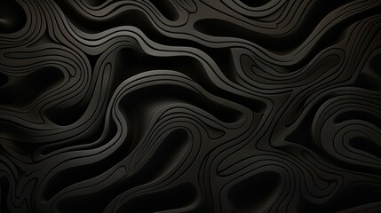 b'Black and gray 3D rendering of a wavy surface'