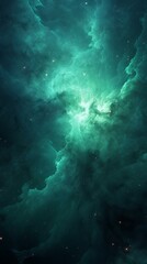 Fototapeta na wymiar b'Green nebula with bright center'