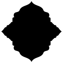 Elegant Visual Illustrations: Iconic Label Emblem Shapes in Turkish, Iranian, Arabic Styles for Eid Banners