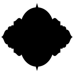 Elegant Visual Illustrations: Iconic Label Emblem Shapes in Turkish, Iranian, Arabic Styles for Eid Banners