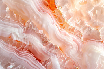 Soft peach alcohol ink waves, mimicking fine agate in high-resolution detail