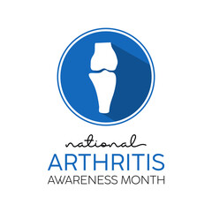 National Arthritis Awareness Month health awareness vector illustration. Disease prevention vector template for banner, card, background.
