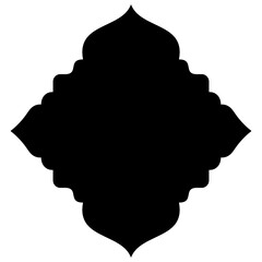 Elegant Visual Illustrations: Iconic Label Emblem Shapes in Turkish, Iranian, Arabic Styles for Eid Banners