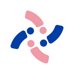 4 togetherness union logo vector