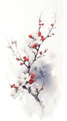 Fototapeta premium Winter garden blossom flower nature.
