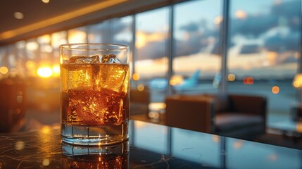 An image focused on a luxurious highball cocktail glass