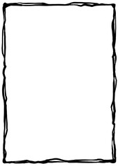 Brush texture frame background on transparent background