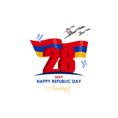 Vector illustration of Armenia Republic Day social media feed template