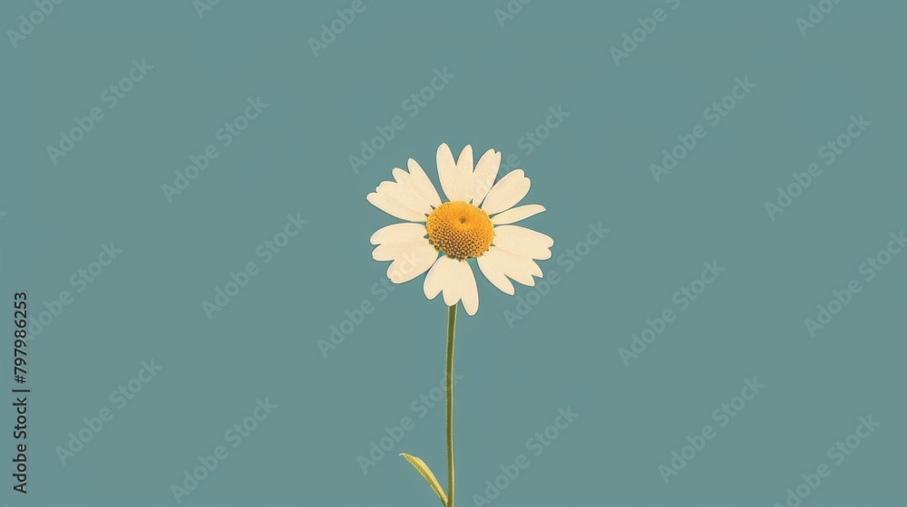 Aufkleber a simple and elegant font boasting a single daisy perched atop each letter..