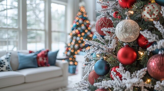Seasonal Decor Holiday Tree: Photos showcasing beautifully decorated holiday trees with ornaments