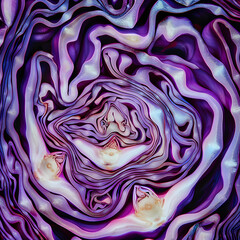 Obraz premium Sliced Red Cabbage