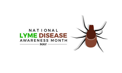 National Lyme Disease Awareness Month health awareness vector illustration. Disease prevention vector template for banner, card, background.