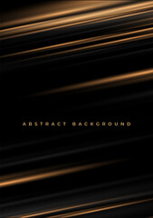 Black and gold luxury elegant abstract vertical banner. Dark glamour abstract award background. Vector illustration