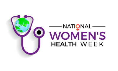 National Women's Health Week health awareness vector illustration. Disease prevention vector template for banner, card, background. - Powered by Adobe