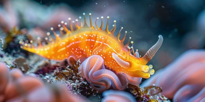b'Underwater photography of a colorful sea slug'
