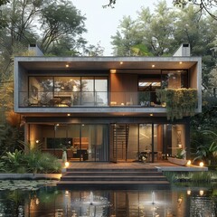 Modern House With Greenary