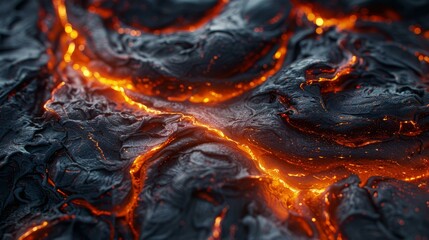 b'Lava flow from a volcano'