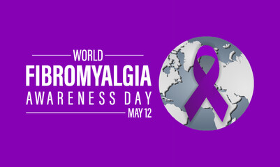 World Fibromyalgia health awareness vector illustration. Disease prevention vector template for banner, card, background.