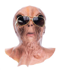 alien mask isolated on white background