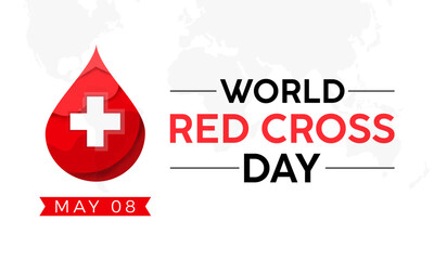 World Red Cross and Red Crescent Day health awareness vector illustration. Disease prevention vector template for banner, card, background.