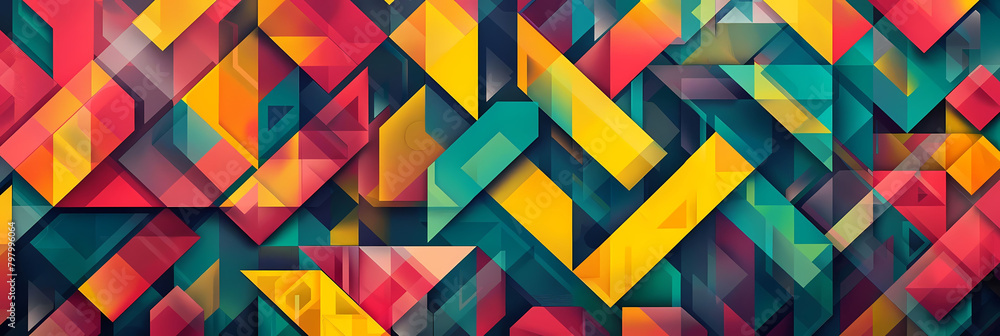 Poster abstract geometric pattern design contest entry featuring a colorful wall