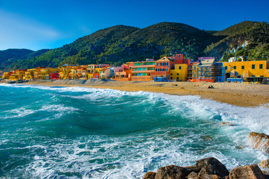 The village of Verigotti with its characteristic colorful houses