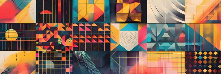 abstract geometric pattern design ebook featuring a colorful wall