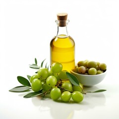 b'Green grapes and olive oil'