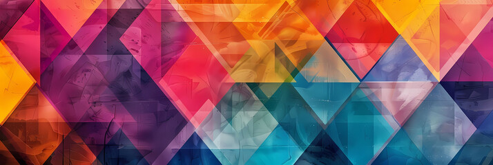 abstract geometric pattern design portfolio review service with a colorful wall as the backdrop
