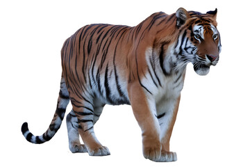 Tiger White background Isolate full body,PNG, AI GENERATED