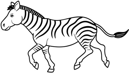 zebra running vector illustration