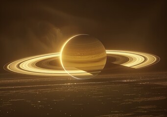 b'The Golden Saturn' - obrazy, fototapety, plakaty