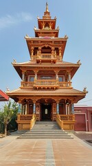 New Style Tample Exterior ,Hindu Tample, Prayer hall