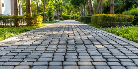 Fototapeta premium b'Stone walkway in the park'