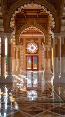 Fototapeta premium New Style Tample interior ,Hindu Tample, Prayer hall