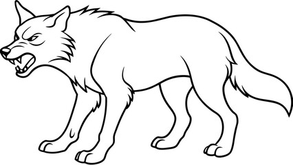 Dynamic Vector Illustration: A Wolf Jumping 🐺✨ - Perfect for Your Designs!