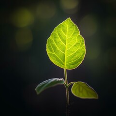 b'The veins of a leaf are illuminated by the sun' - obrazy, fototapety, plakaty