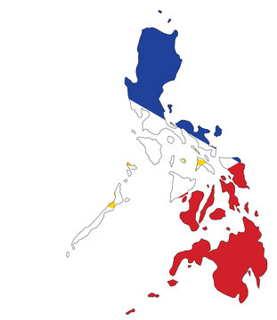 Outline of the map of Philippines with regions