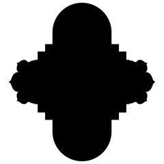 Elegant Visual Illustrations: Iconic Label Emblem Shapes in Turkish, Iranian, Arabic Styles for Eid Banners Label Emblem Shape Glyph Pictogram symbol visual illustration