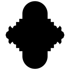 Elegant Visual Illustrations: Iconic Label Emblem Shapes in Turkish, Iranian, Arabic Styles for Eid Banners Label Emblem Shape Glyph Pictogram symbol visual illustration