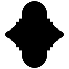 Elegant Visual Illustrations: Iconic Label Emblem Shapes in Turkish, Iranian, Arabic Styles for Eid Banners Label Emblem Shape Glyph Pictogram symbol visual illustration