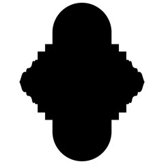 Elegant Visual Illustrations: Iconic Label Emblem Shapes in Turkish, Iranian, Arabic Styles for Eid Banners Label Emblem Shape Glyph Pictogram symbol visual illustration