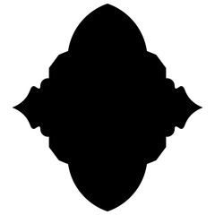 Elegant Visual Illustrations: Iconic Label Emblem Shapes in Turkish, Iranian, Arabic Styles for Eid Banners Label Emblem Shape Glyph Pictogram symbol visual illustration