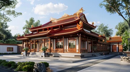 Fototapeta premium Old Style Tample Exterior ,Hindu Tample, Prayer hall