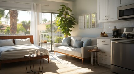 b'Modern Living Room With Open Floor Plan'
