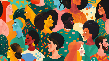Artistic Collaboration: An image of artists from different cultures and backgrounds collaborating on a creative project, celebrating the richness of inclusivity in art, inclusive p