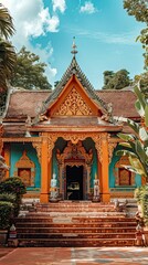Fototapeta premium Old Style Tample Exterior ,Hindu Tample, Prayer hall